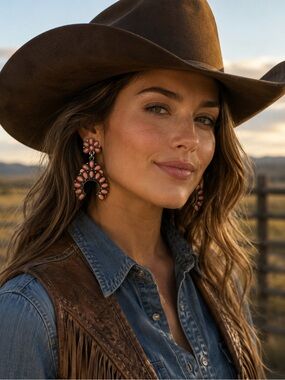 Southwestern-inspired statement earrings